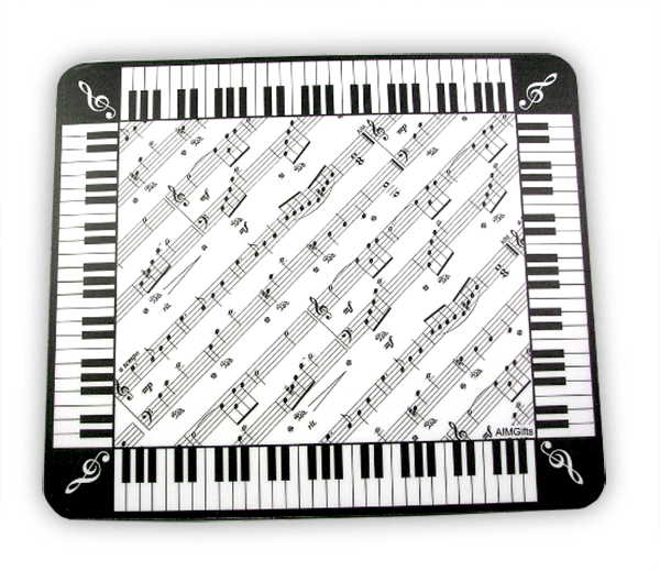 Keyboard & Sheet Music Mouse Mat
