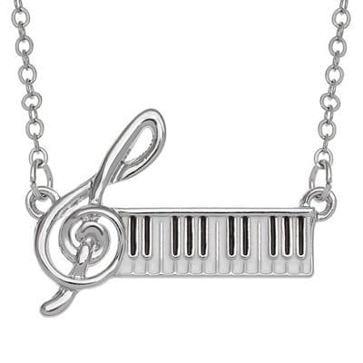 Keyboard Treble Cle Necklace by TJ