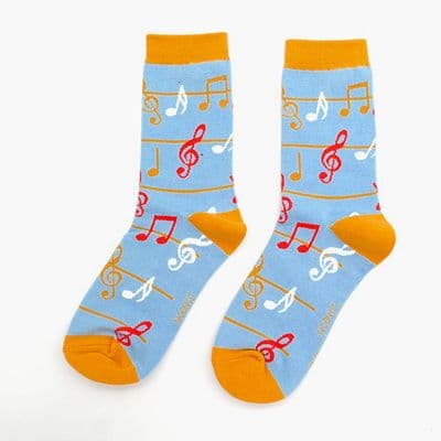 Ladies Powder Blue Bamboo Socks by Miss Sparrow