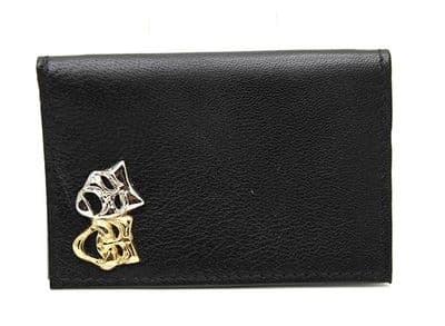 Leather Credit Card Wallet with Theatre Motif by Gifticuffs