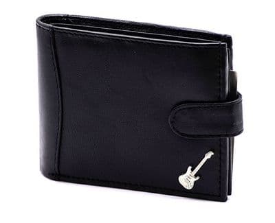 Leather Wallet with Stratocaster  Guitar Motif by GC