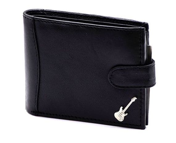 Leather Wallet with Stratocaster Guitar Motif - Music Wallet | musical gifts online