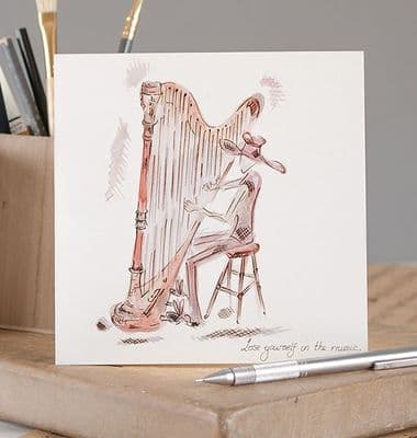 Lose Yourself In The Music Greetings Card by Claire Louise