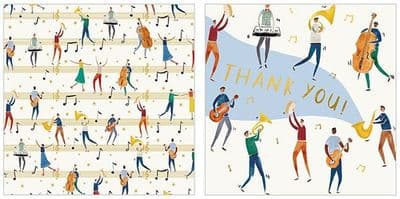 Maestro Thank You & Music 10 Note Cards Wallet