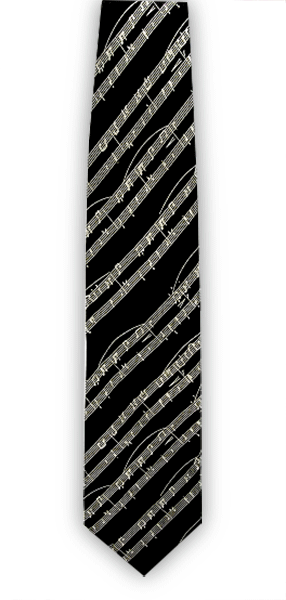 Manuscript Black Tie - in Silk by Tie Studio