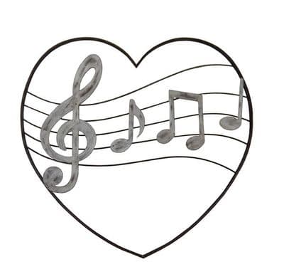 Music Heart Metal Wall Art by SKStyle