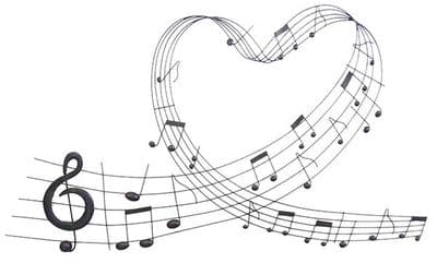 Music Heart Sweep Wall Art by SKStyle