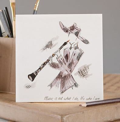 Music Is Not What I Do Greetings Card by Claire Louise