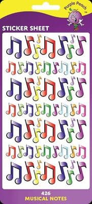 Music Notes Sticker Sheet