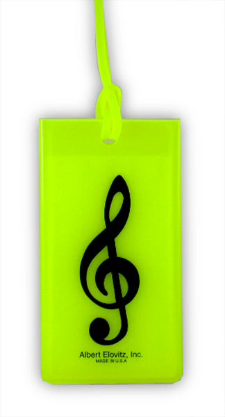 Music Treble Clef Soft Rubber ID Tag – Kids Music Gift  | musical gifts online