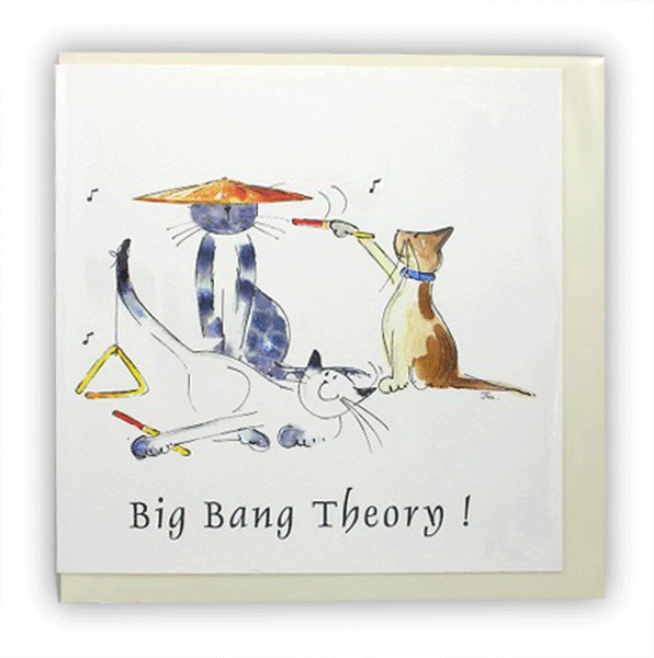 Musical Cats Big Bang Theory Greetings Card
