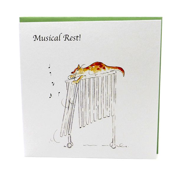 Musical Cats Musical Rest Greetings Card