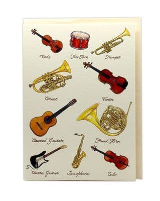 Musical Instrument Card by Clanna