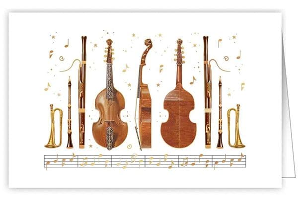 Musical Instrument Classic Greetings Card - Music Card | musical gifts ...