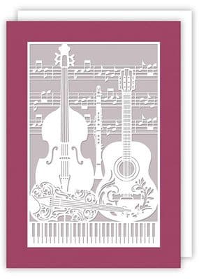 Musical Instrument Greetings Card by Quire