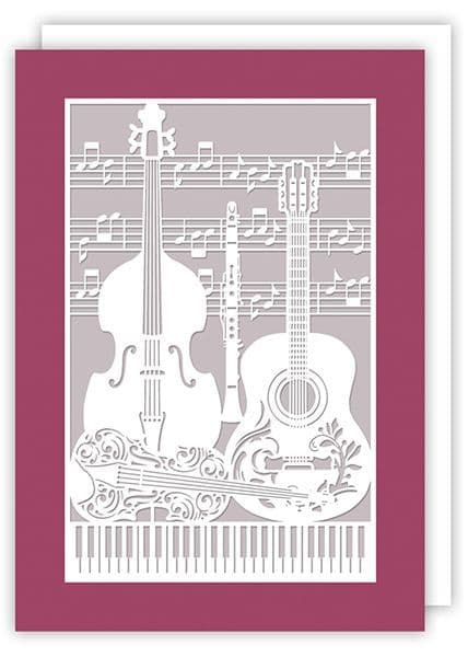 Musical Instrument Greetings Card - Music Card | musical gifts online