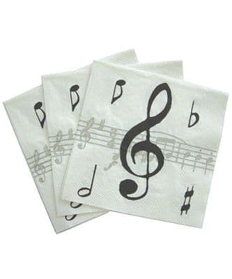 Napkins - Music Notes by MGC - 33 x 33cm