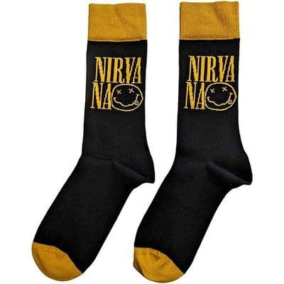Nirvana Logo Stacked Uni Socks 4-7 by RO