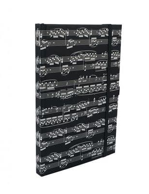 Notebook - A5 Sheet Music in Black by AGR