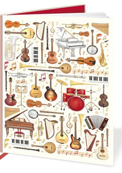 A6 Musical Instruments Notebook - Music Stationery | musical gifts online