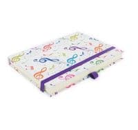 A6 Treble Clef & Music Design Notebook - Music Stationery | musical gifts online