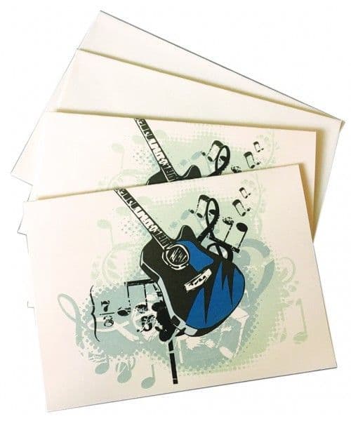 Music Notelets - Guitar Gift - Music Stationery | musical gifts online