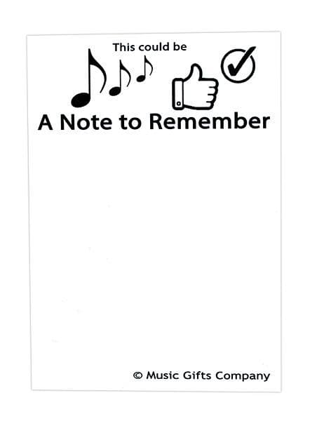 A Note To Remember Notepad – Student Stationery | musical gifts online