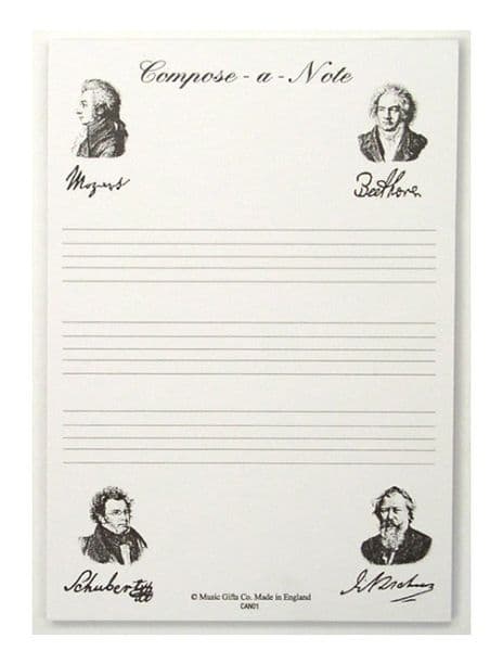 Notepad - Compose-A-Note - Music Notepads | musical gifts online