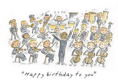 Orchestral Birthday Card by HM