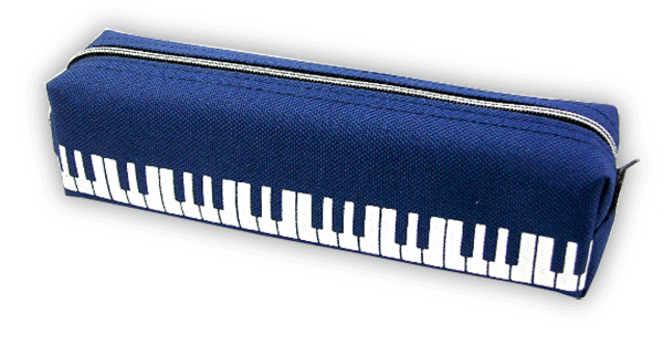 Pencil Case - Blue - Keyboard Design