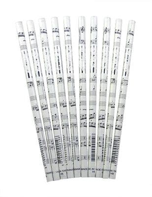 Pencil - Music Staves on White