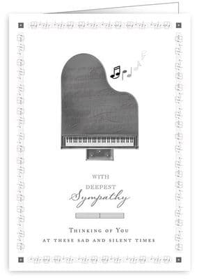 Piano Sympathy Card by Quire