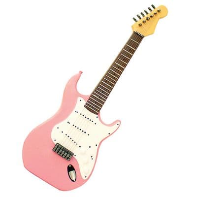 Pink Electric Guitar Wall Art by HH