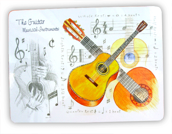 Acoustic Guitar Placemat – Music Themed Placemat | musical gifts online