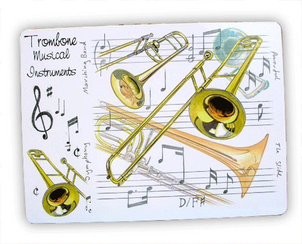 Trombone Placemat – Music Trombone Gift | musical gifts online
