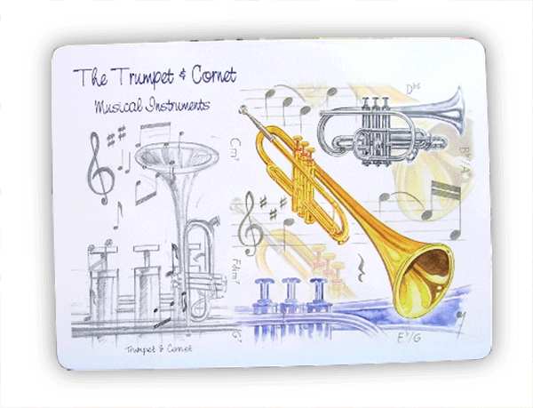 Trumpet Placemat – Music Themed Placemat | musical gifts online