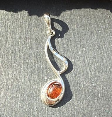 Quaver Amber Pendant