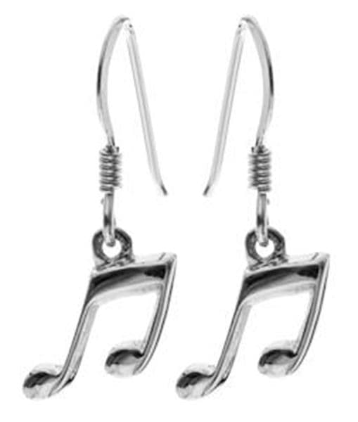 Quaver Silver Earrings - Music Themed Earrings | musical gifts online