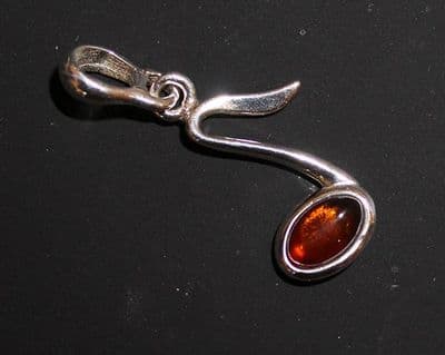 Quaver Small Amber Pendant