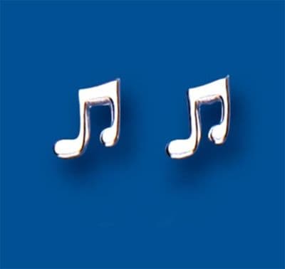 Quaver Stud Sterling Silver Earrings