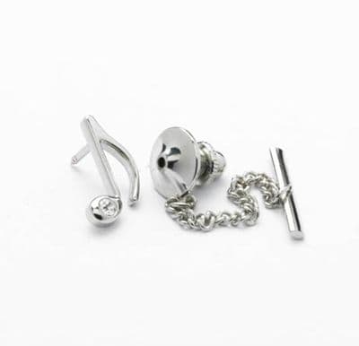 Quaver Tie Pin with Clasp by Onyx Art