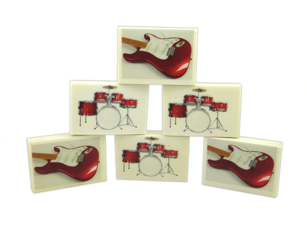Red Drum Kit Erasers by MGC