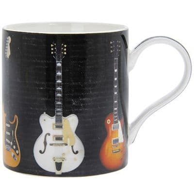 Rock & Roll Guitar China Mug