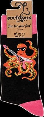 Rocktopus Black Socks by Soctopus