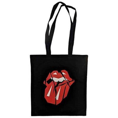 Rolling Stones Hackney Diamonds Shards Logo Black Tote Bag by RO