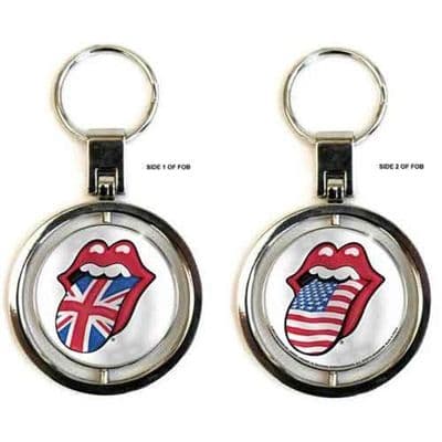 Rolling Stones UK & US Tongues Keychain Spinner by RO
