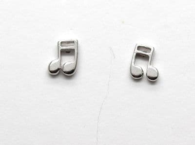 Semiquaver Silver Stud Earrings by DC