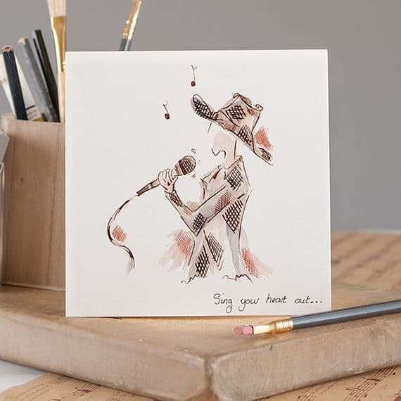Sing Your Heart Out - Music  Greetings Card | musical gifts online
