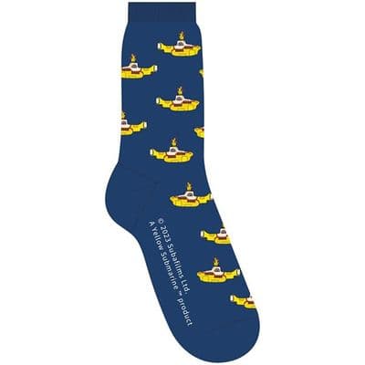 The Beatles Multi Yellow Submarine Blue Socks