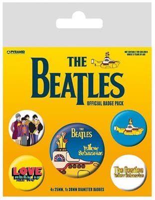 The Beatles (Yellow Submarine) Badge Pack by PYM